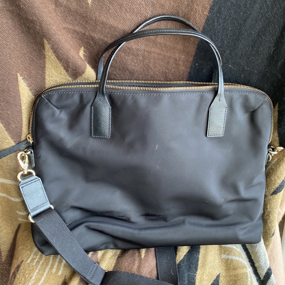Kate Spade nylon brief double pocket computer bag - Picture 3 of 6